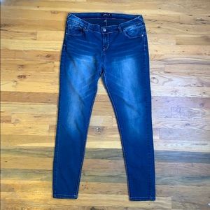 WALLFLOWER  DISTRESSED SKINNY JEANS